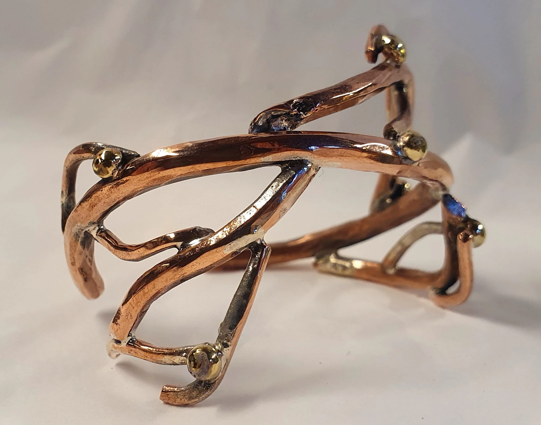 Bracelet en cuivre martelé